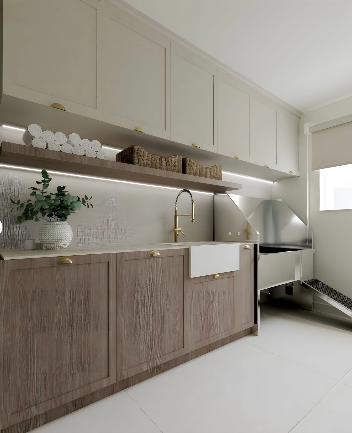 Dom jednorodzinny – łazienka – projekt wnętrza Anna Walkowiak